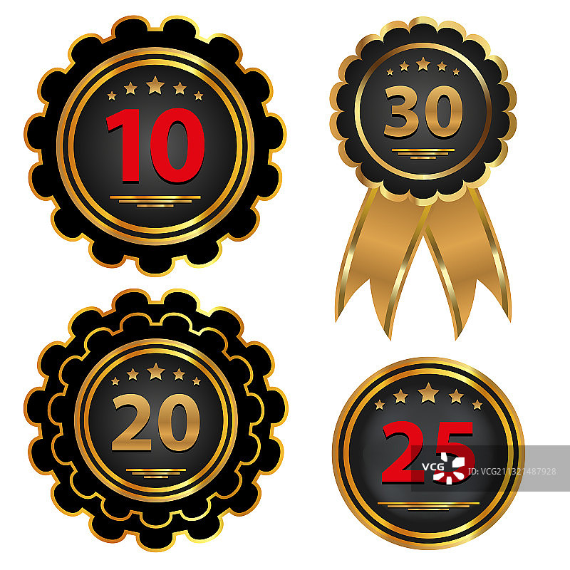 带有日期的周年纪念标志图片素材