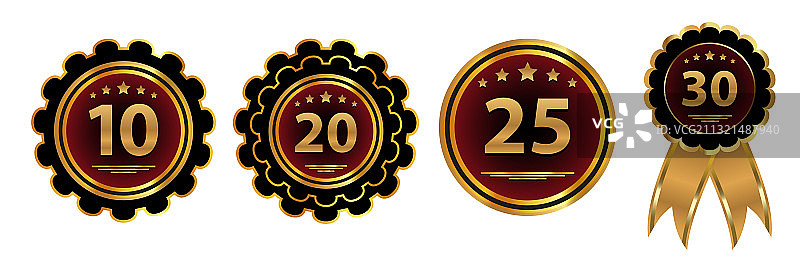 周年纪念标志与徽章合集图片素材