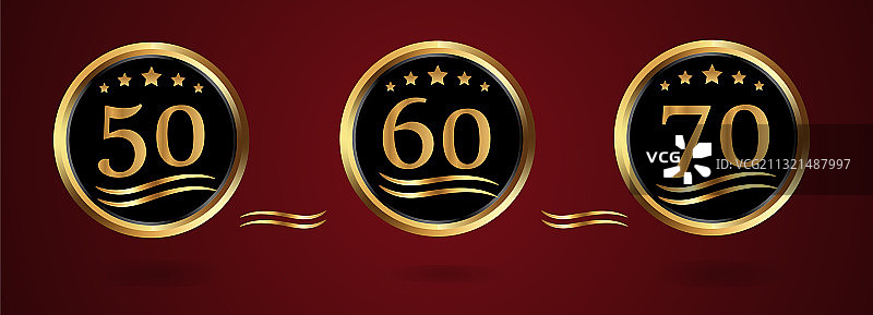 圆形周年纪念标志合集图片素材