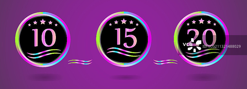 圆形周年纪念标志合集图片素材