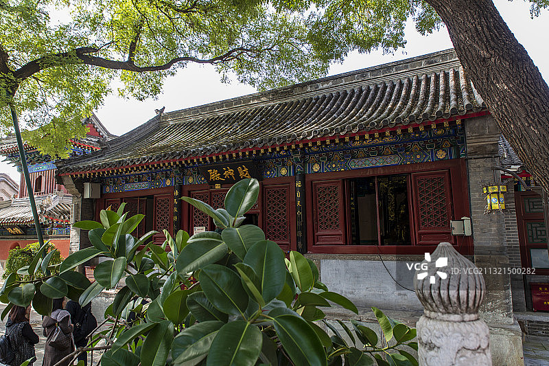 北京白云观财神殿图片素材