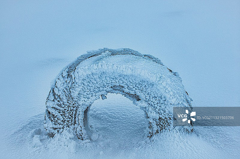 瑞士诺兹沙塞拉尔雪地特写图片素材