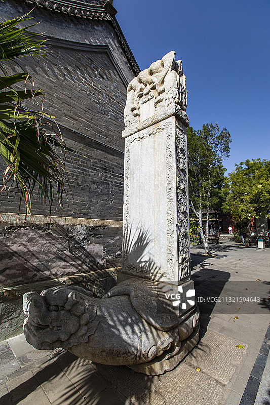 北京白云观灵官殿左右石碑图片素材