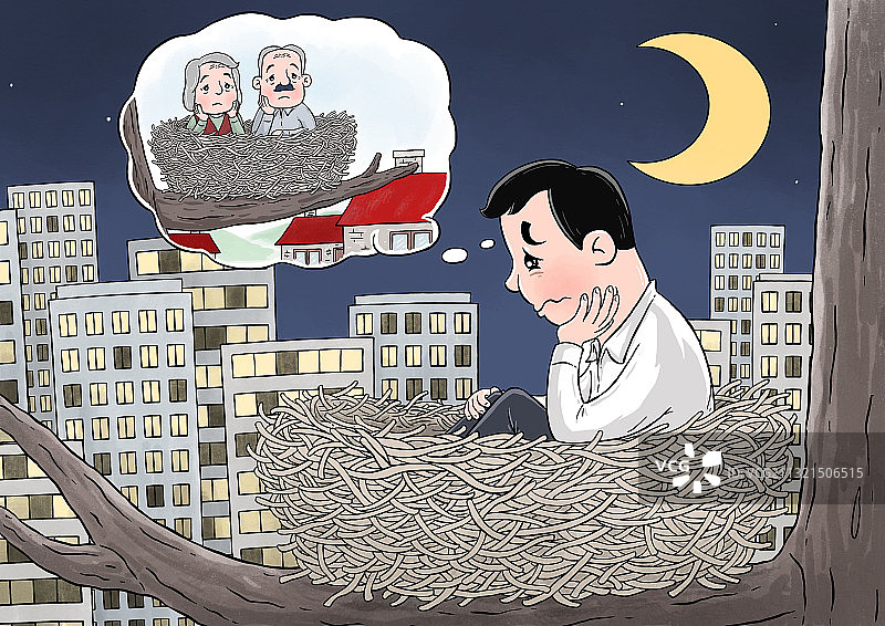 插图：都是空巢图片素材