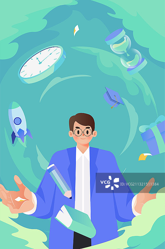 老师教育插画图片素材