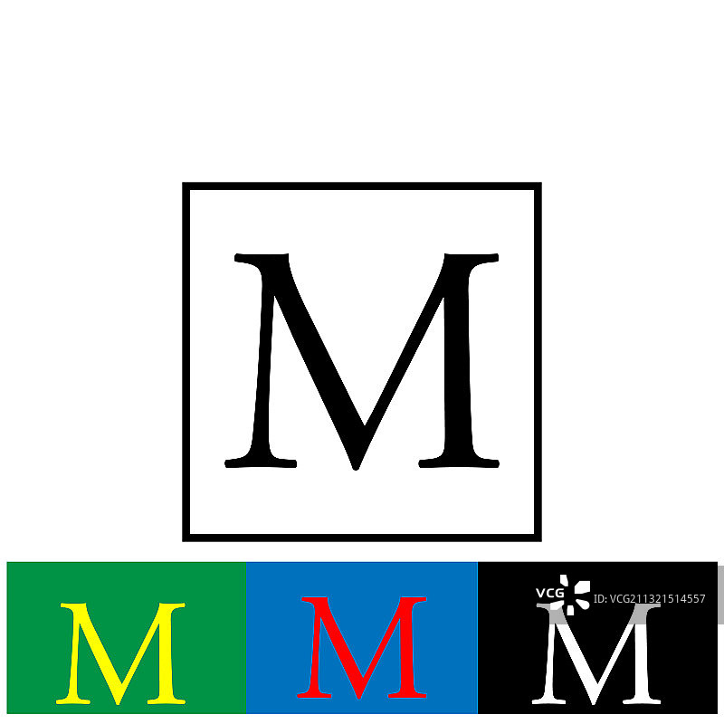 M字母标志组合设计图片素材