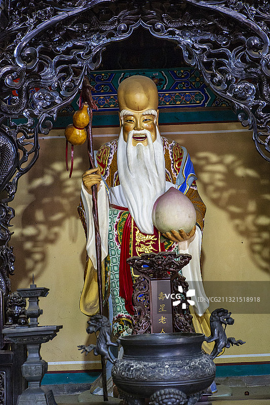 北京白云观三星殿寿星图片素材