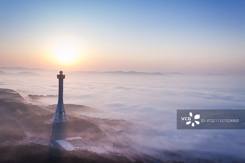 延吉市帽儿山云海图片素材