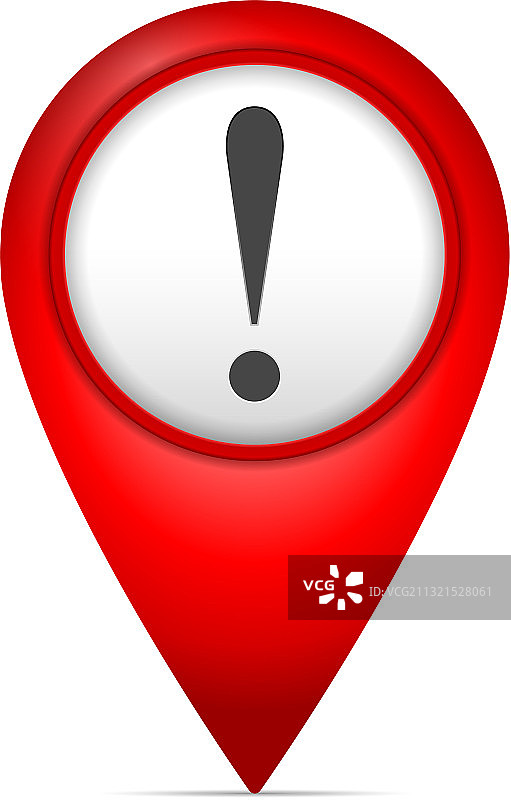 感叹号地图标记图片素材