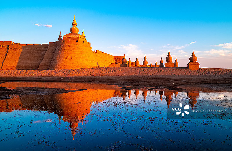 内蒙古额济纳黑城弱水胡杨风景区图片素材