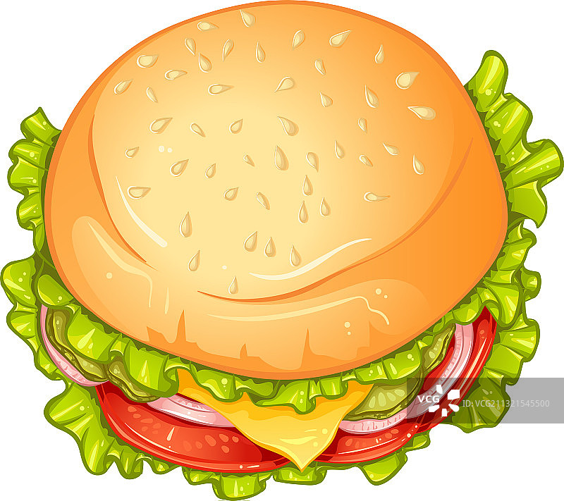 汉堡俯视图图片素材