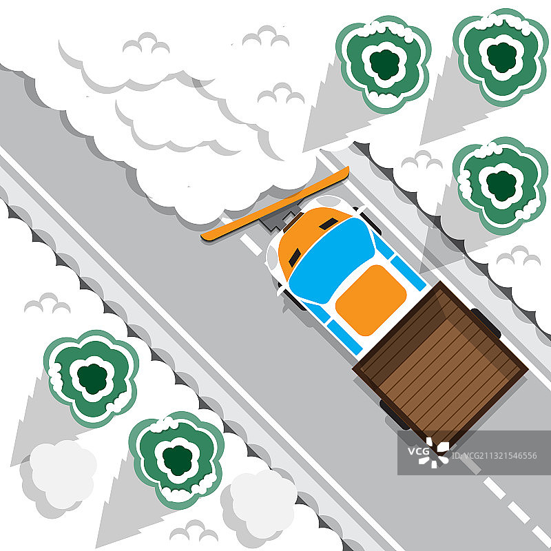 清理道路积雪图片素材