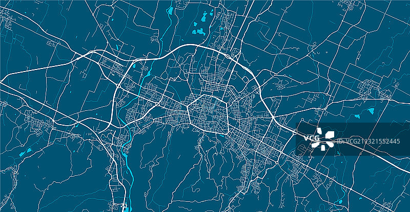 博洛尼亚街道路线艺术海报地图图片素材