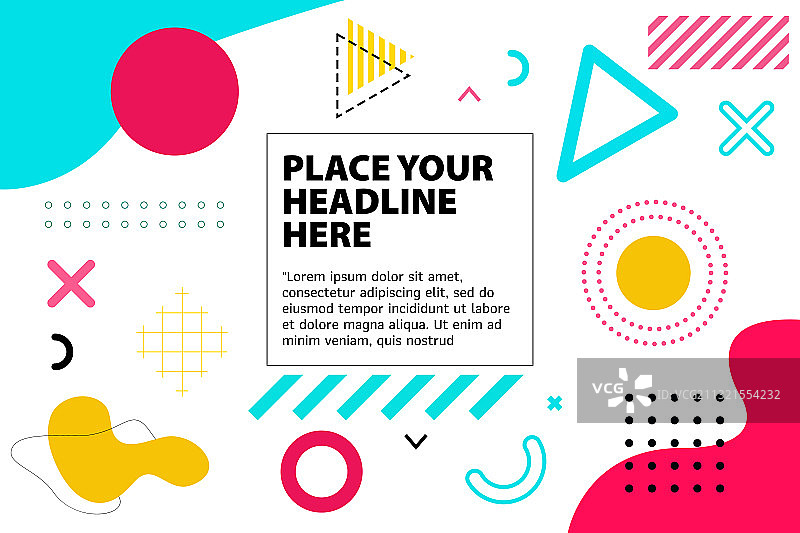 抽象孟菲斯风格几何背景图片素材