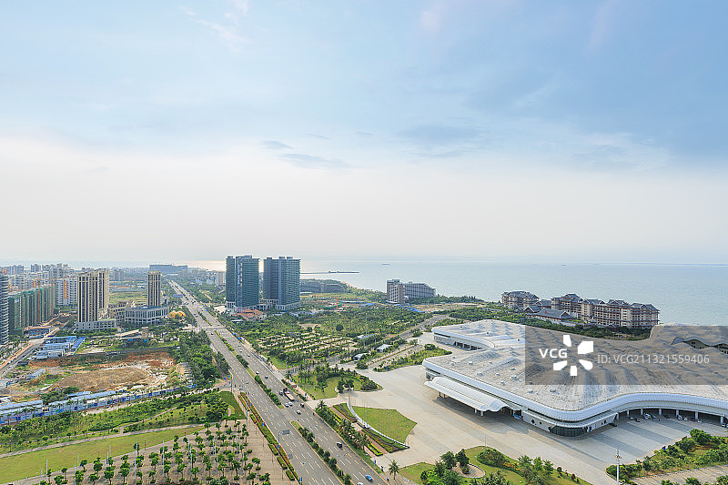 海南海口西海岸滨海大道图片素材