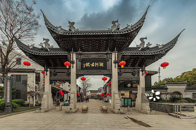 江苏省苏州市太仓市浏河镇浏河古镇图片素材