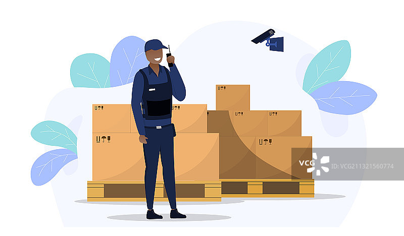 仓库中的警卫图片素材