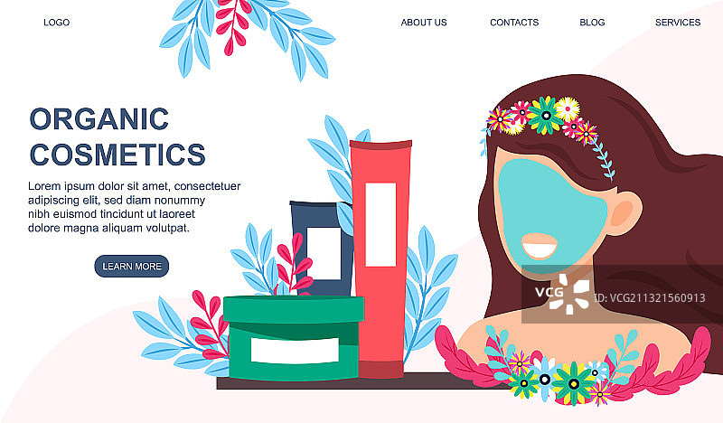 有机化妆品概念图片素材