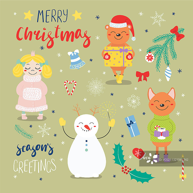 圣诞节设计元素图片素材