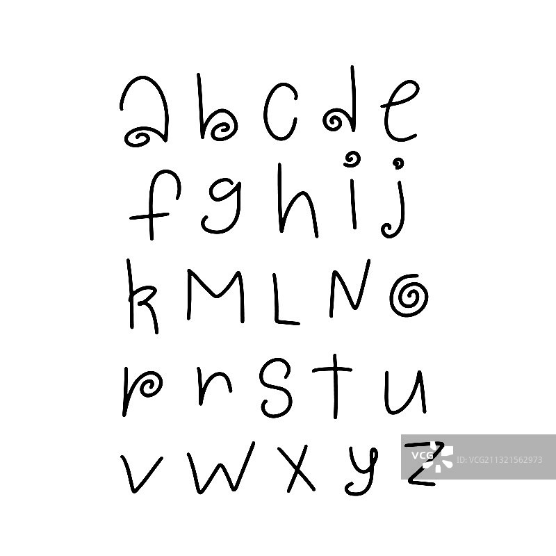 手绘漫画风格简约字体图片素材