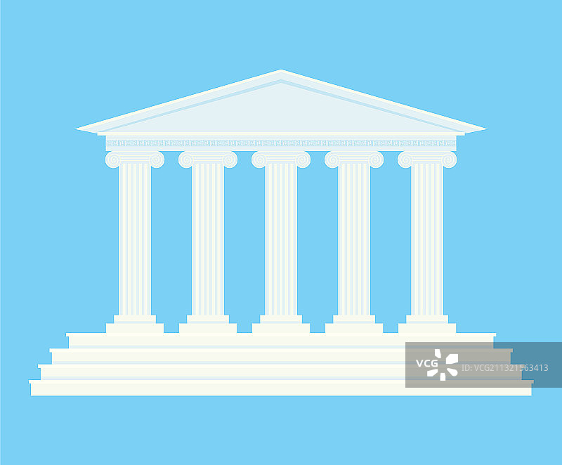希腊风格柱式寺庙图片素材