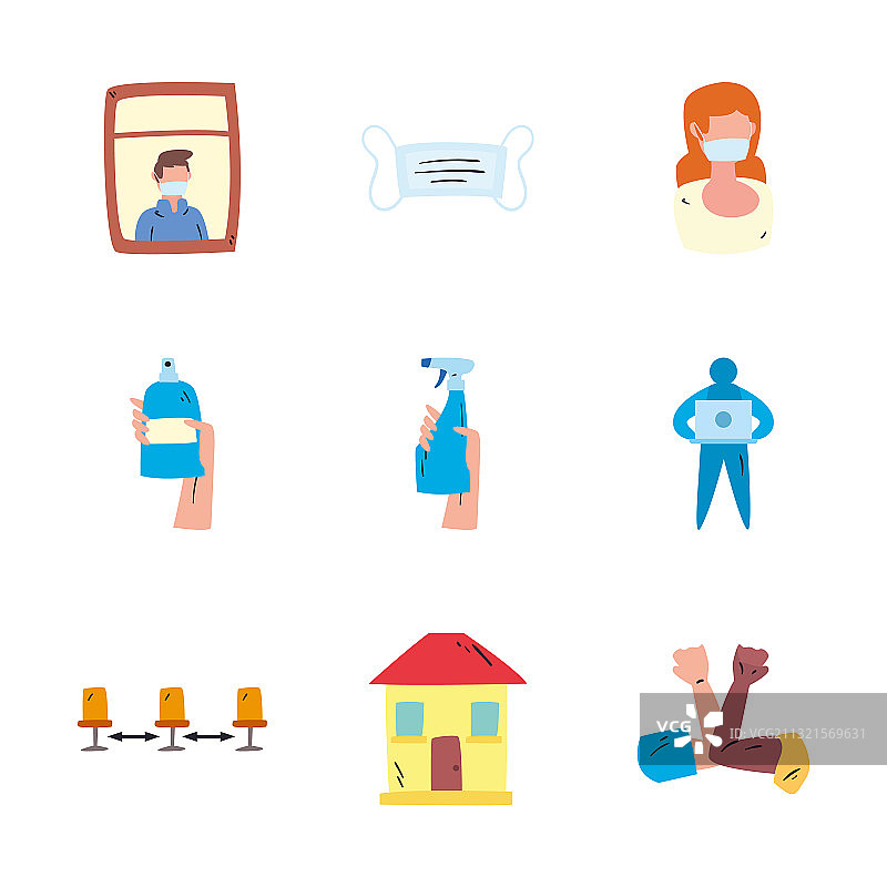 新常态自由风格图标集图片素材