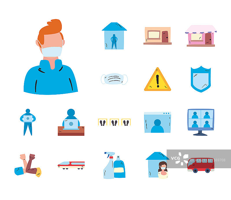 新常态自由形式风格图标系列图片素材