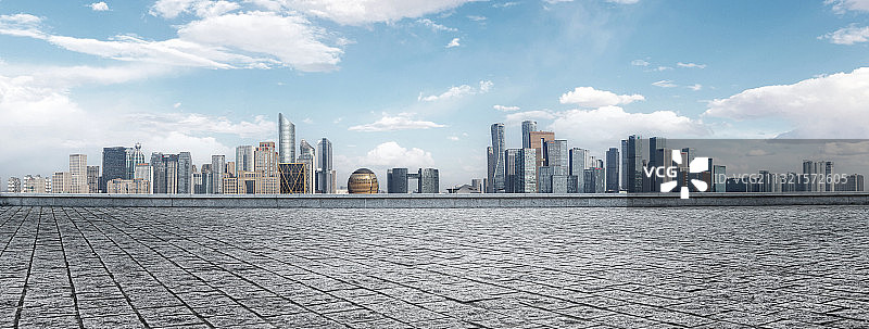 杭州钱江新城城市道路平台图片素材