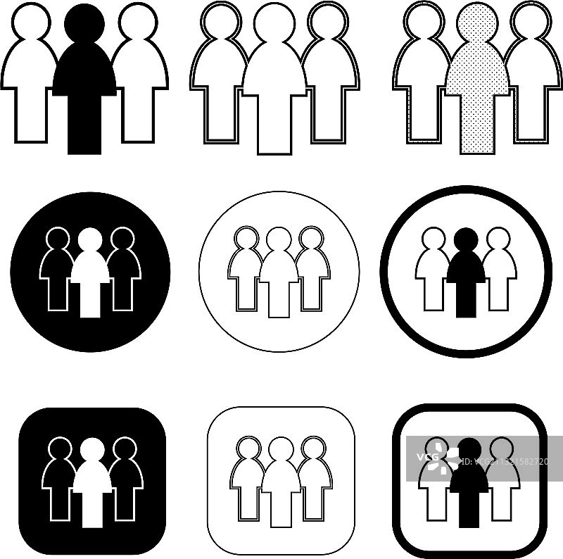 简约人物图标设计图片素材