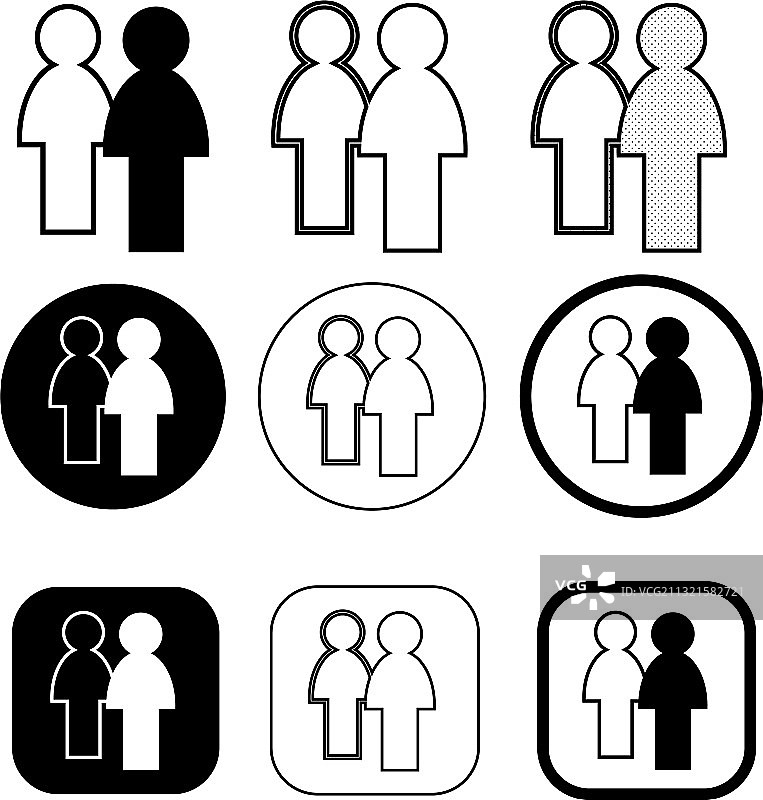 简约人物图标设计图片素材