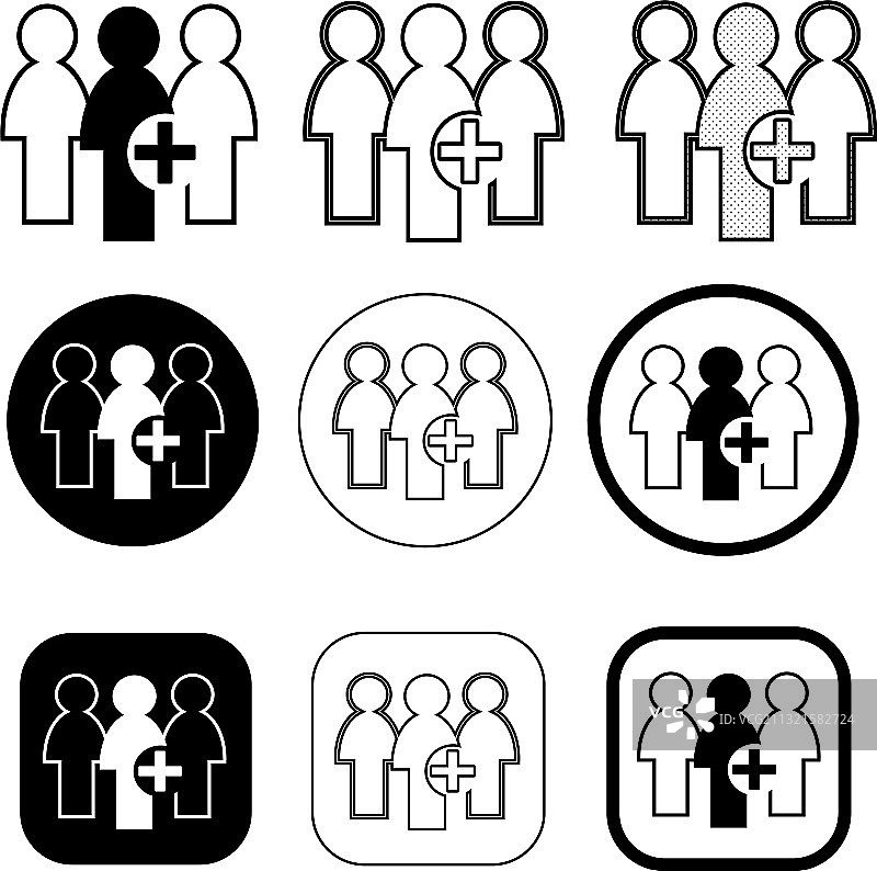 简约人物图标设计图片素材