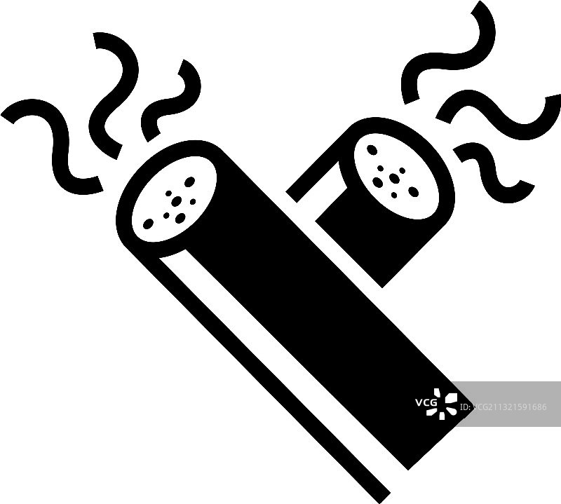 香烟图标，禁止吸烟标志图片素材