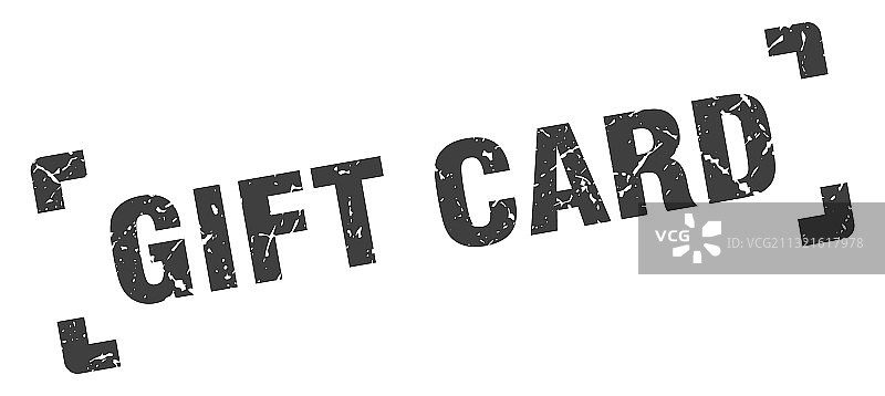 礼品卡方形复古印章图片素材