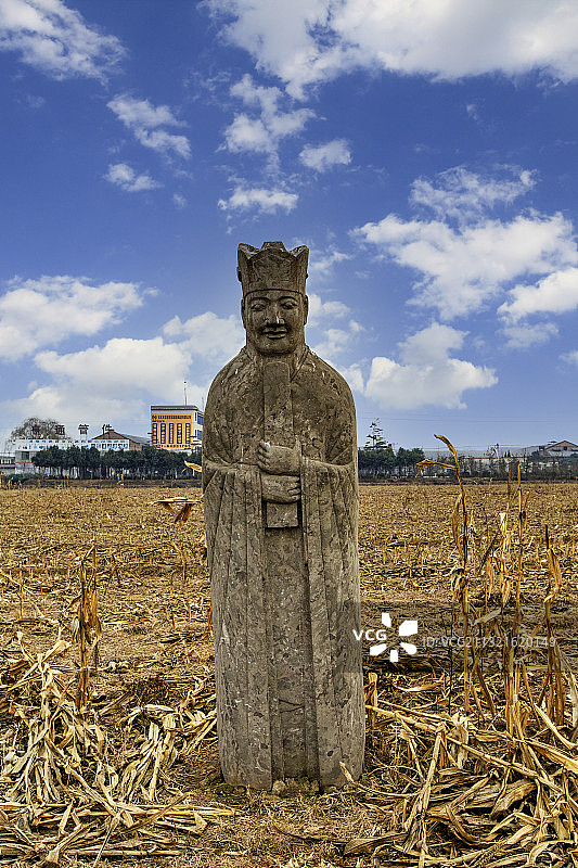 河南巩义永昌陵（宋太祖赵匡胤之陵墓）石像生图片素材