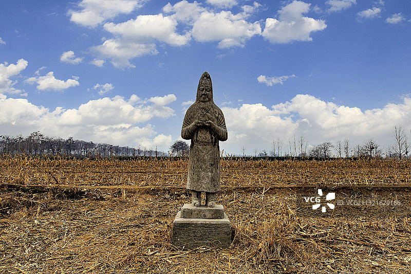 河南巩义永昌陵（宋太祖赵匡胤之陵墓）石像生图片素材