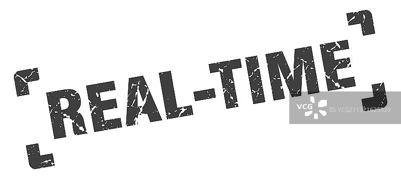 实时印章方形Grunge标志孤立图片素材