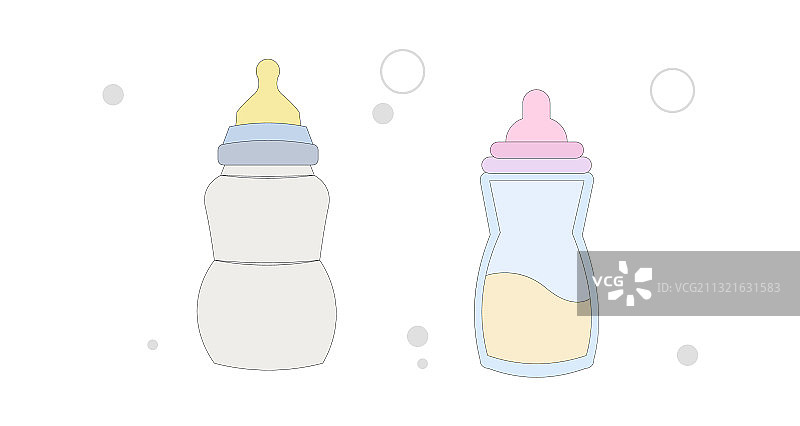带奶嘴的奶瓶图标图片素材