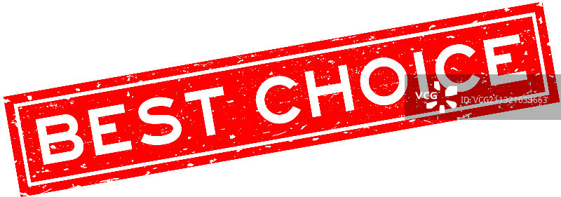 红色最佳选择方形橡胶印章图片素材