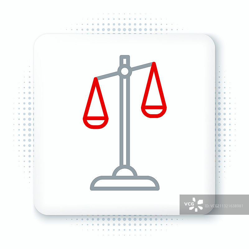 白色背景上的正义天平图标图片素材