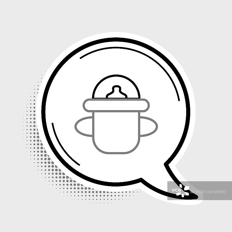 奶瓶线条图标图片素材