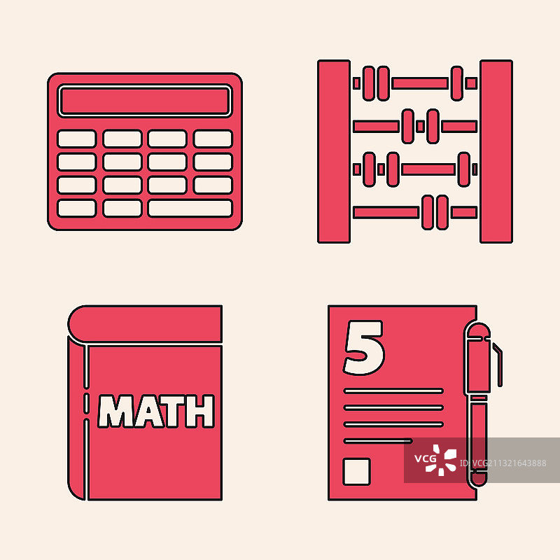 试卷笔计算器算盘图片素材