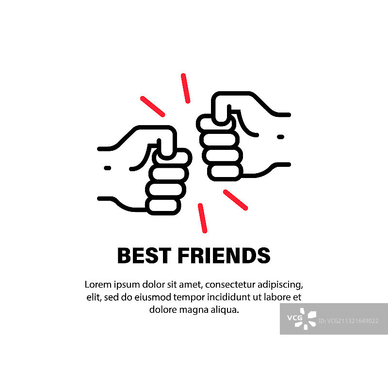 拳头碰撞：挚友友谊图标图片素材