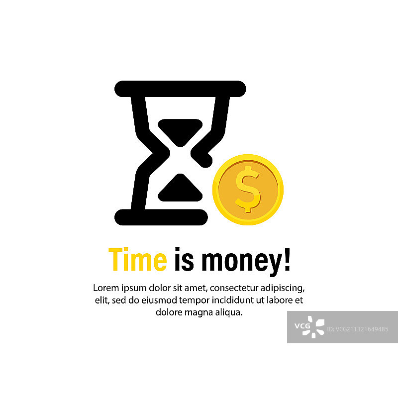 时间就是金钱商业概念图标图片素材