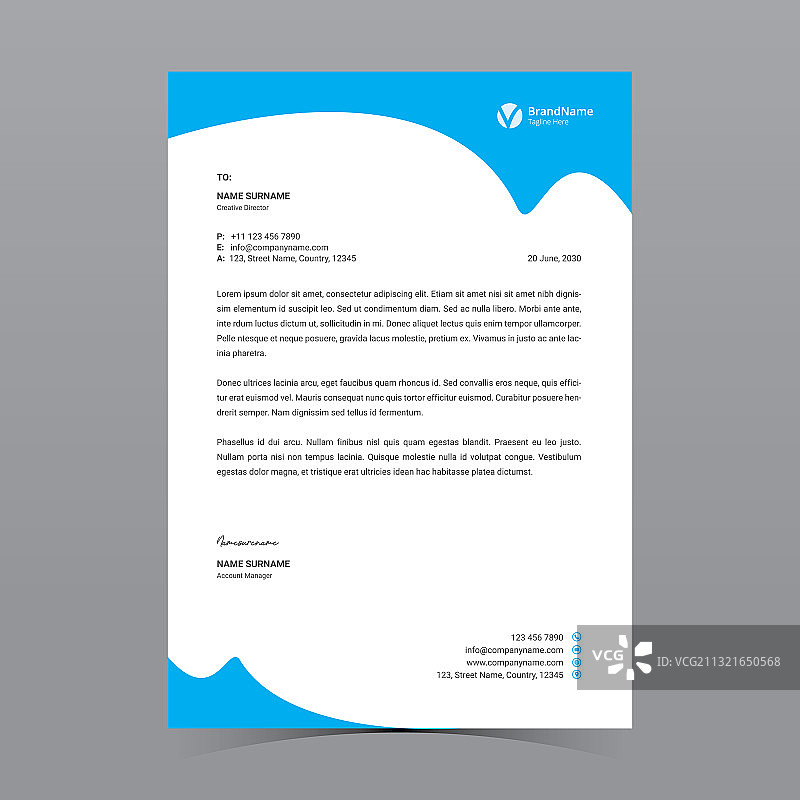 信头模板设计图片素材