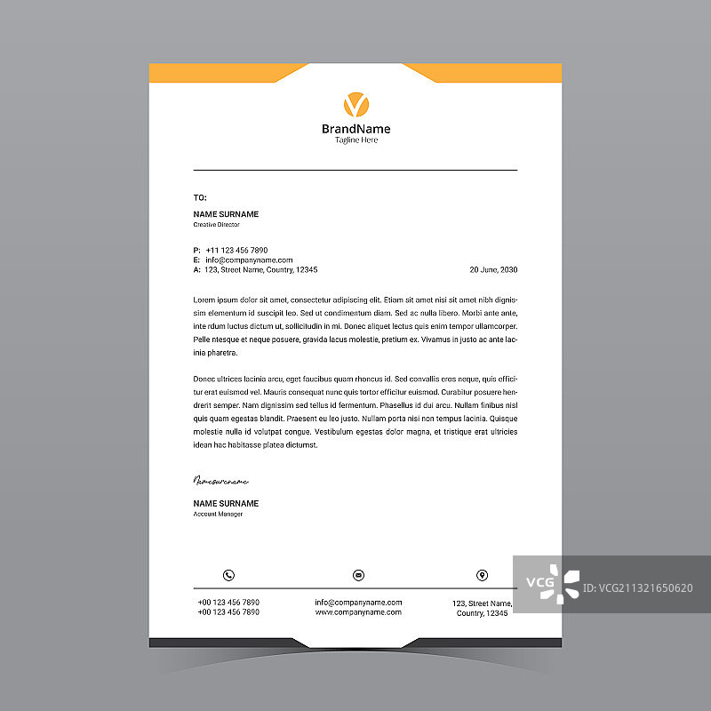 信头模板设计图片素材