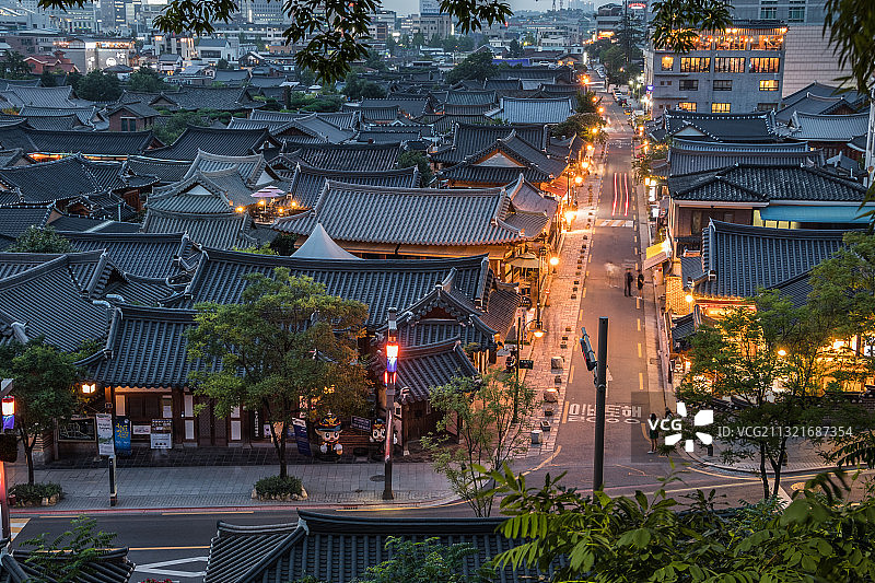 韩国，全州韩屋村图片素材