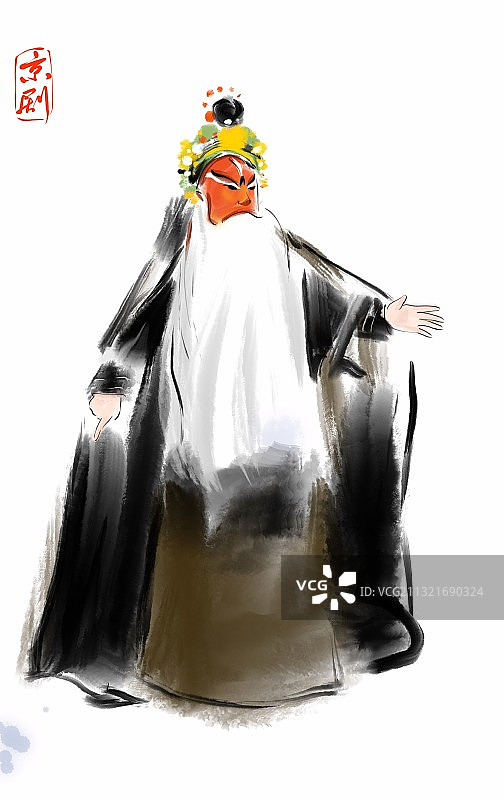 中国风京剧脸谱人物生旦净末丑图片素材