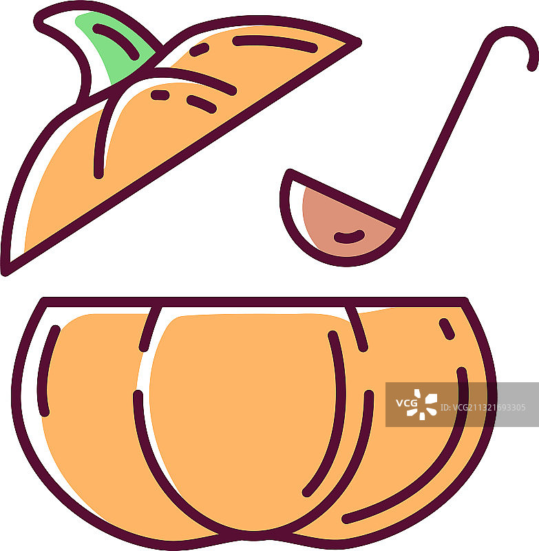 南瓜汤RGB颜色图标图片素材