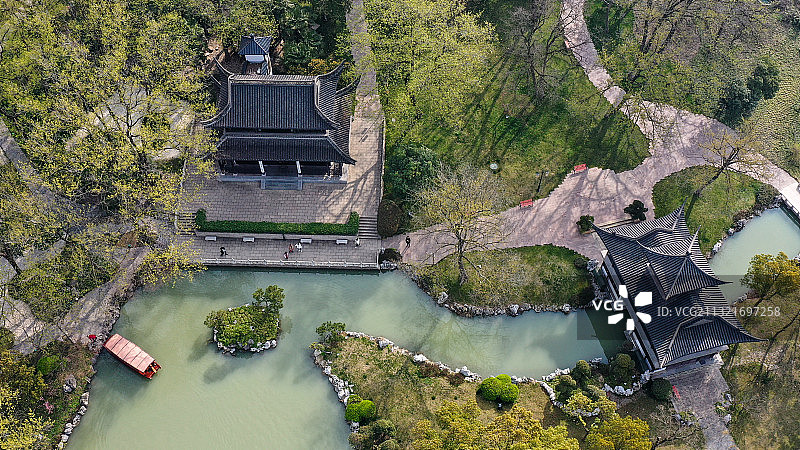四桥烟雨，扬州目的地征集，拍摄于江苏省扬州市趣园图片素材