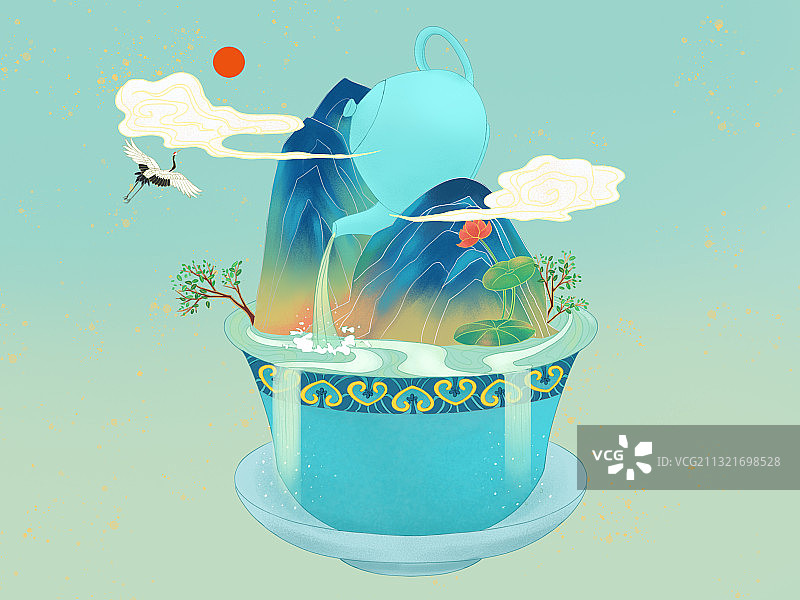 高山流水图片素材